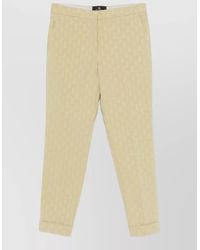 Etro - Cropped Cotton Jacquard Trousers Paisley Motif - Lyst