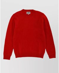 MC2 Saint Barth - Wool Crew Neck Sweater Ribbed Trims - Lyst