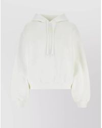 Alexander Wang - Cotton Blend Hooded Sweatshirt With Oversized Fit - Lyst