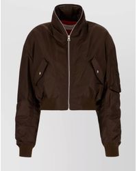 Givenchy - Cropped Flap Pocket Jackets With High Collar - Lyst