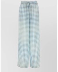 Ermanno Scervino - Printed Silk Wide-Leg Trousers - Lyst