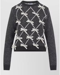 Moschino - Silk Wool Slim-Fit Crew-Neck Long-Sleeve Sweater - Lyst