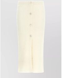 Alessandra Rich - Carded Mohair Fitted Skirt - Lyst