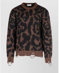 Laneus - Two Tone Wool Blend Jumper - Lyst