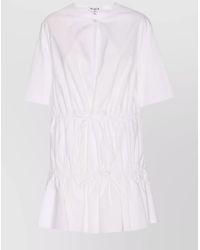 Alaïa - Dress With Drawstring Ties - Lyst