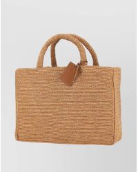 Manebí - "Large Sunset" Natural Raffia Tote Bag - Lyst