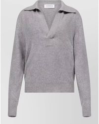 Victoria Beckham - Cashmere-Blend Fine-Knit Long-Sleeve Sweater - Lyst