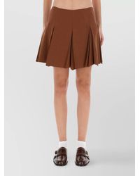 Marni - Virgin Wool Pleated Mini Skirt - Lyst