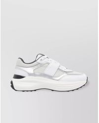 Tod's - Leather Panelled Low-Top Sneakers - Lyst