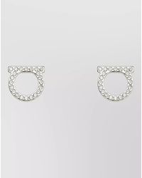 Ferragamo - Crystal Stud Earrings Lightweight Hypoallergenic Design - Lyst