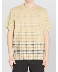 Burberry - Cotton Relaxed-Fit Check-Print T-Shirt - Lyst