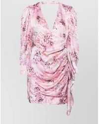 IRO - Silk Floral-Print Wrap Mini Dress - Lyst
