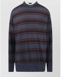 Balenciaga - Striped Crewneck Sweater Long Sleeves - Lyst