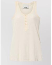 Isabel Marant - Helma Silk Top Scoop Neck Buttons - Lyst