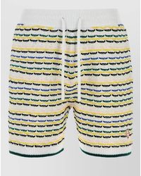 CASABLANCA - Cotton Bermuda Shorts Embroidered Waistband Detail - Lyst