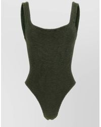 Hunza G - Scoop Neck Textured Sleeveless Swimwear One Piece - Lyst