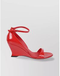 Ferragamo - Patent Leather Open-Toe Sandals - Lyst