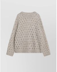 Brunello Cucinelli - Crew Neck Mohair Blend Sweater - Lyst