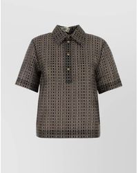 Fendi - Silk Polo Shirt - Lyst