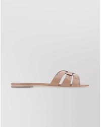 サンダル SAINT LAURENT Ivory Shearling Bleach Slippers Saint Laurent Ivory Shearling Bleach Slippers | italist