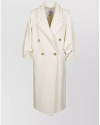 Max Mara - Wool Coat With Double-Breasted Design And Back Vent - Lyst