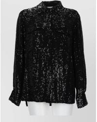 P.A.R.O.S.H. - Gadget Sequin Shirt Jacket Chest Pockets Long Sleeves - Lyst