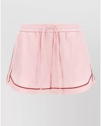 Off-White c/o Virgil Abloh - Logo-Jacquard Satin Pajama Shorts - Lyst