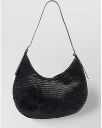 Dragon Diffusion - Leather Slouchy Shoulder Bag With Woven Texture - Lyst