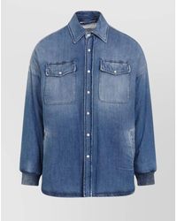 McQueen - Quilted Denim Shirt - Lyst