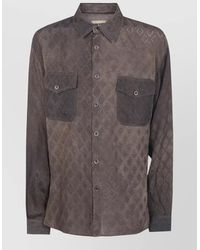 Uma Wang - Tavis Ankara Shirt Long Sleeves Chest Pockets - Lyst