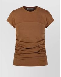 Isabel Marant - Ruched Short Sleeve Crew Neck Top - Lyst