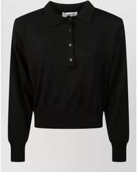 Frankie Shop - Cropped Croydon Wool Blend Polo Top - Lyst