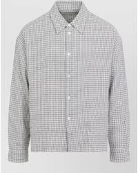 Studio Nicholson - Checked Long-Sleeve Shirt - Lyst