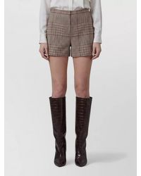 FEDERICA TOSI - Glen Check Tailored Mid Rise Shorts - Lyst