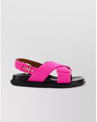 Marni - Leather Criss Cross Sandals - Lyst