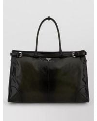 Prada - Bonnie Leather Shopping Shoulder Bag - Lyst