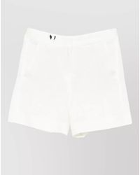 Max Mara - Linen High-Rise Tailored Shorts - Lyst