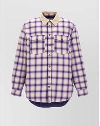 Isabel Marant - 'Steve' Checked Pattern Jacket With Chest Pockets - Lyst