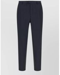 Brioni - Wool Pinstriped Single Breasted Coat - Lyst