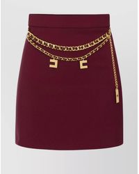 Elisabetta Franchi - Chain Detail High-Waisted Mini Skirts - Lyst