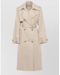 Woolrich - Cotton Double-Breasted Belted Trench Coat - Lyst
