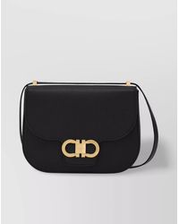 Ferragamo - Gancini Leather Shoulder Bag - Lyst
