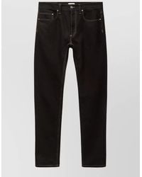Versace - Denim Pants Contrast Stitching Belt Loops Five Pockets - Lyst