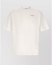 Off-White c/o Virgil Abloh - Cotton Logo-Print Crew-Neck Short-Sleeve T-Shirt - Lyst