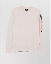 Parajumpers - Arm Patch Crew Neck Sweater With Ribbed Cuffs - Lyst