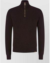Paul & Shark - Ribbed Half Zip Jumper - Lyst