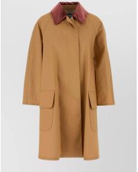 Prada - Cotton Single Breasted Trench Coat - Lyst