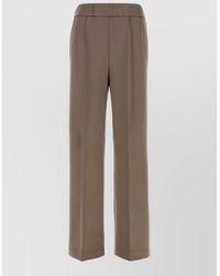Moncler - Nylon Blend Stretch Pants Pleated Front - Lyst