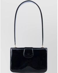Celine - Glossy Rectangular Top Handle Shoulder Bag - Lyst