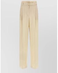 Max Mara - Linen High-Rise Wide-Leg Trousers - Lyst